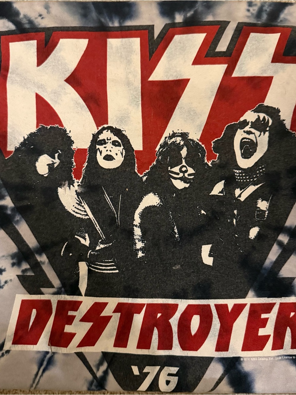 Kiss  'Destroyer '76' Graphic Tee - Red, Black, Blue